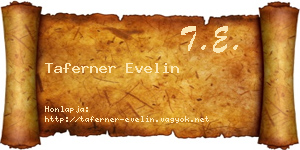 Taferner Evelin névjegykártya